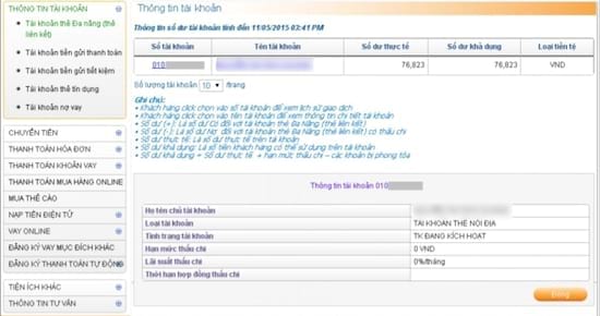 Kiểm tra số dư trong tài khoản của DongA Bank, xem số tiền và thông tin tài khoản