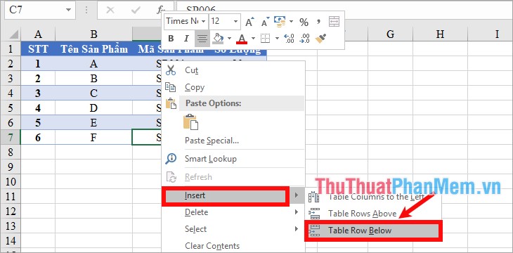 Hướng dẫn tạo và chèn bảng trong Excel 2016