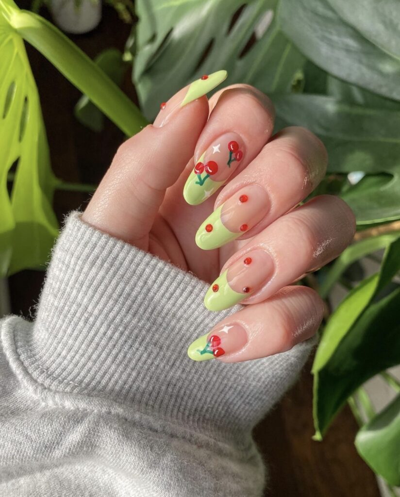 100+ Mẫu Nail Xanh Lá Tinh Tế