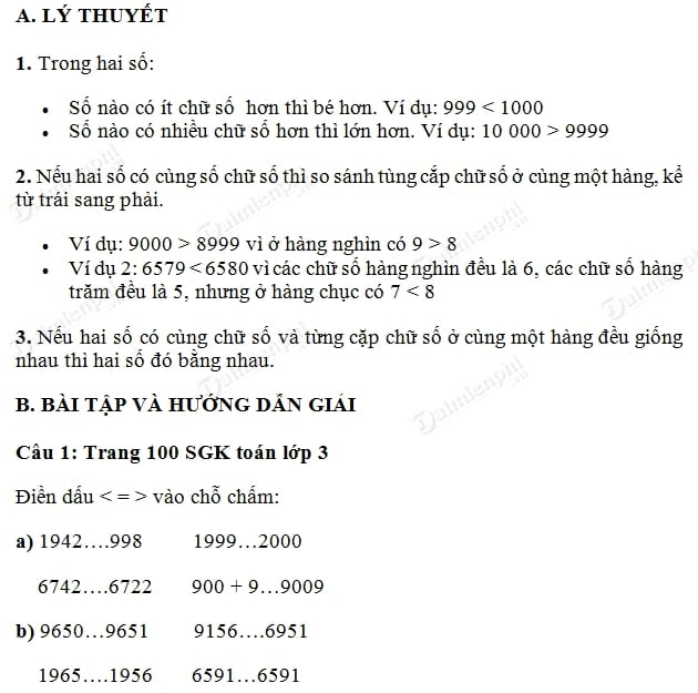 Bài Tập Toán Lớp 3 Trang 100 - Luyện Tập Hiệu Quả Cho Học Sinh