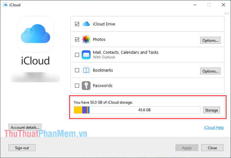 Xác định dung lượng iCloud