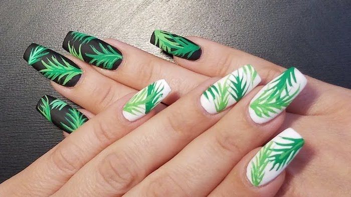 100+ Mẫu Nail Xanh Lá Tinh Tế