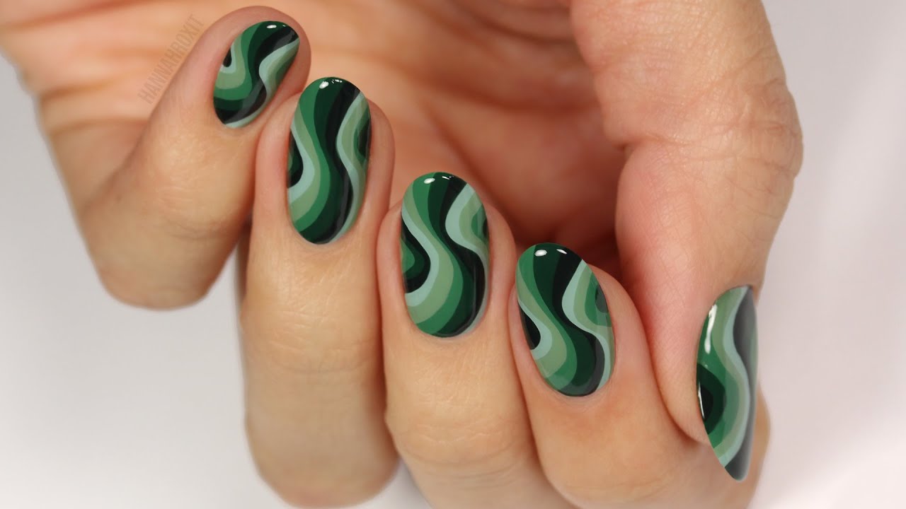 100+ Mẫu Nail Xanh Lá Tinh Tế