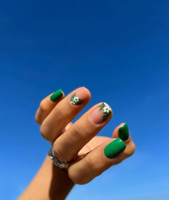 100+ Mẫu Nail Xanh Lá Tinh Tế