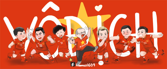 Hình chibi đội tuyển Việt Nam cực kỳ dễ thương