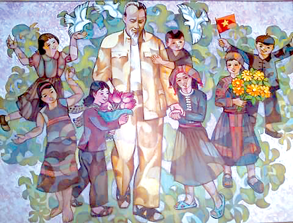 Bức tranh đẹp nhất về Bác Hồ và thiếu nhi