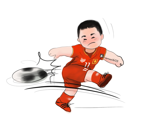Hình chibi đội tuyển Việt Nam cực kỳ dễ thương