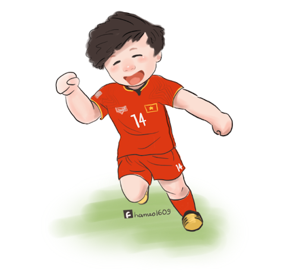 Hình chibi đội tuyển Việt Nam cực kỳ dễ thương