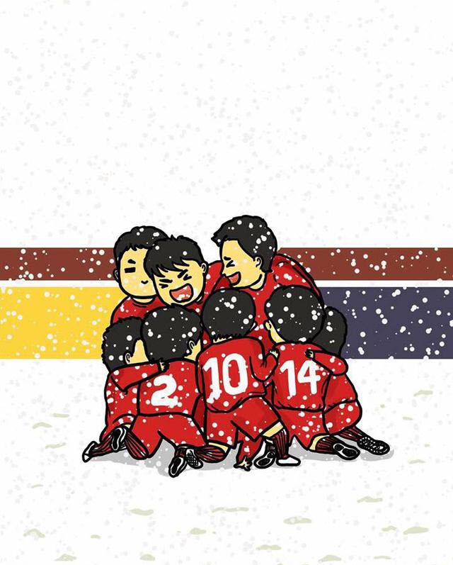 Hình chibi đội tuyển Việt Nam cực kỳ dễ thương