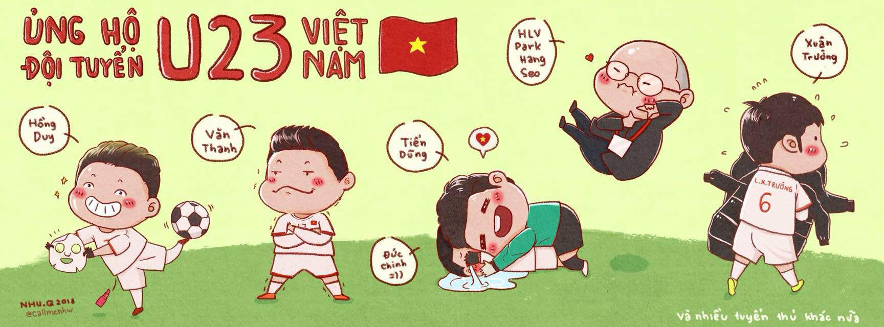 Hình chibi đội tuyển Việt Nam cực kỳ dễ thương