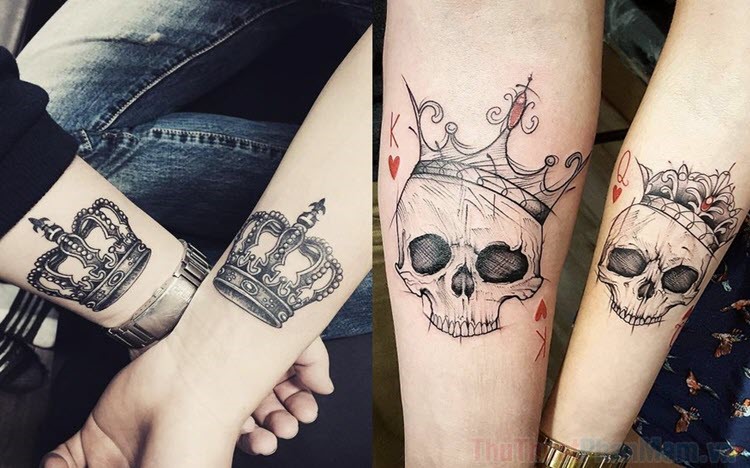 30+ King and Queen Tattoos | Couple tattoos, Tattoo lettering generator,  Queen tattoo