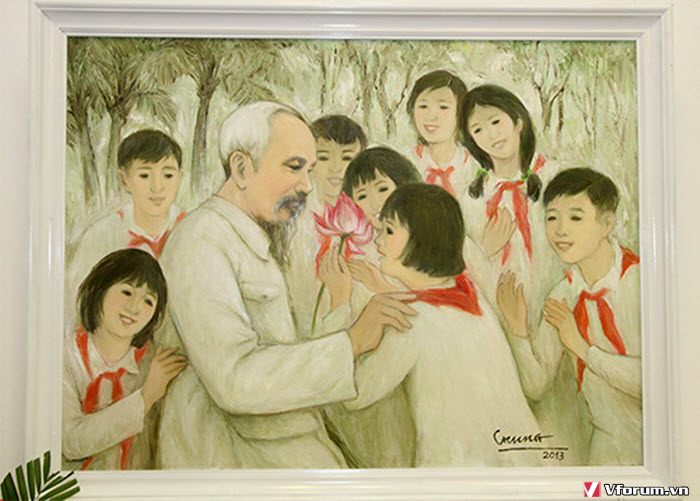 Bức tranh đẹp nhất về Bác Hồ và thiếu nhi
