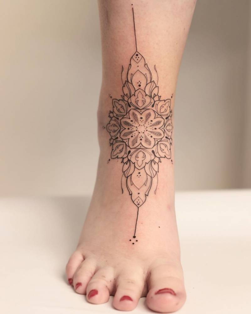 Hình xăm Kín Chân, Bít Chân (0174) tại ĐỖ NHÂN TATTOO | Leg tattoos, Ink  tattoo, Tattoos