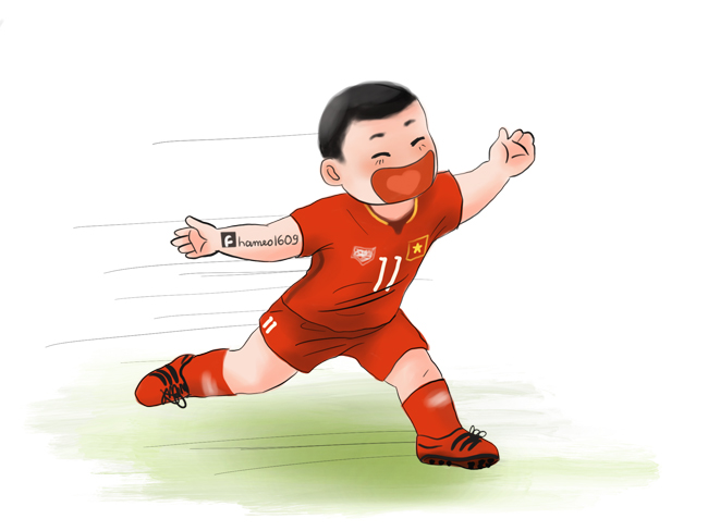 Hình chibi đội tuyển Việt Nam cực kỳ dễ thương