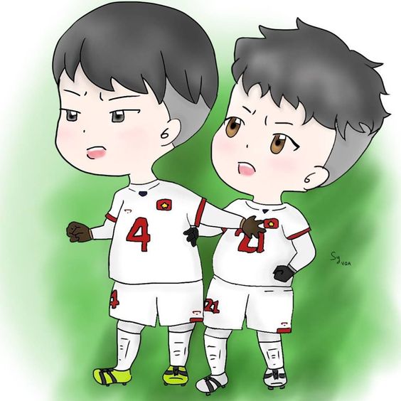Hình chibi đội tuyển Việt Nam cực kỳ dễ thương