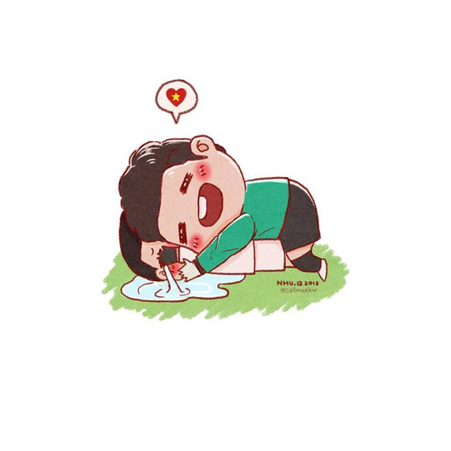 Hình chibi đội tuyển Việt Nam cực kỳ dễ thương