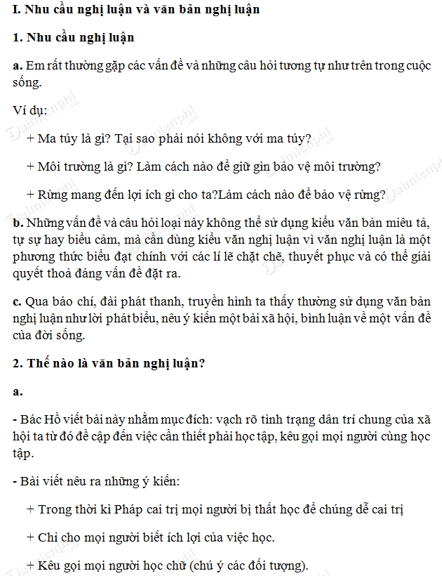 Tìm hiểu chung về văn nghị luận lớp 7: Cách tiếp cận và phương pháp hiệu quả