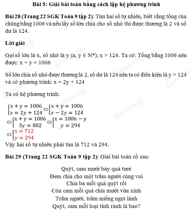 Giải bài toán bằng cách lập phương trình tìm số: Phương pháp hiệu quả và ứng dụng rộng