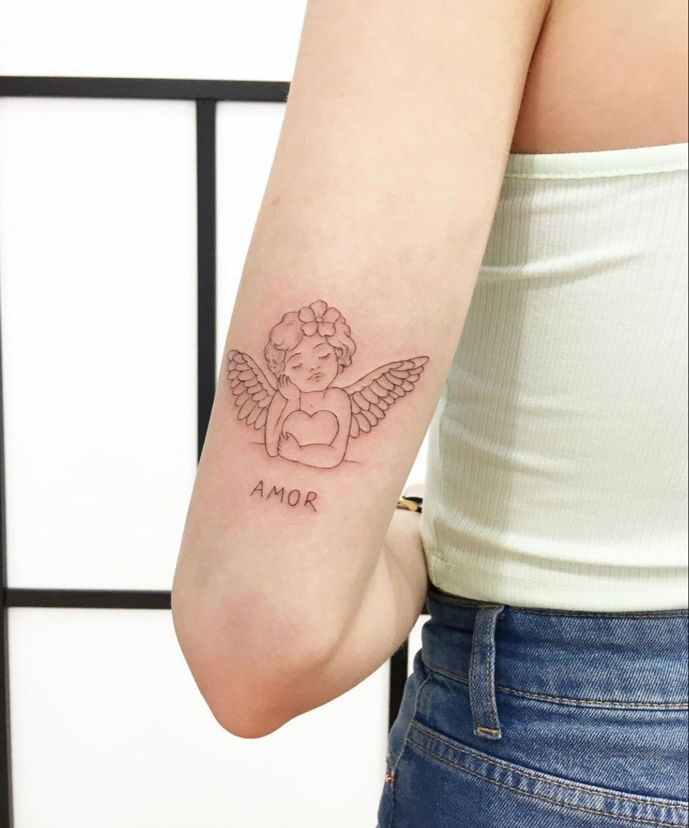 Small Angel's Tattoo Ideas (part1) #fypシ #tattooideas #small #angels #... |  TikTok