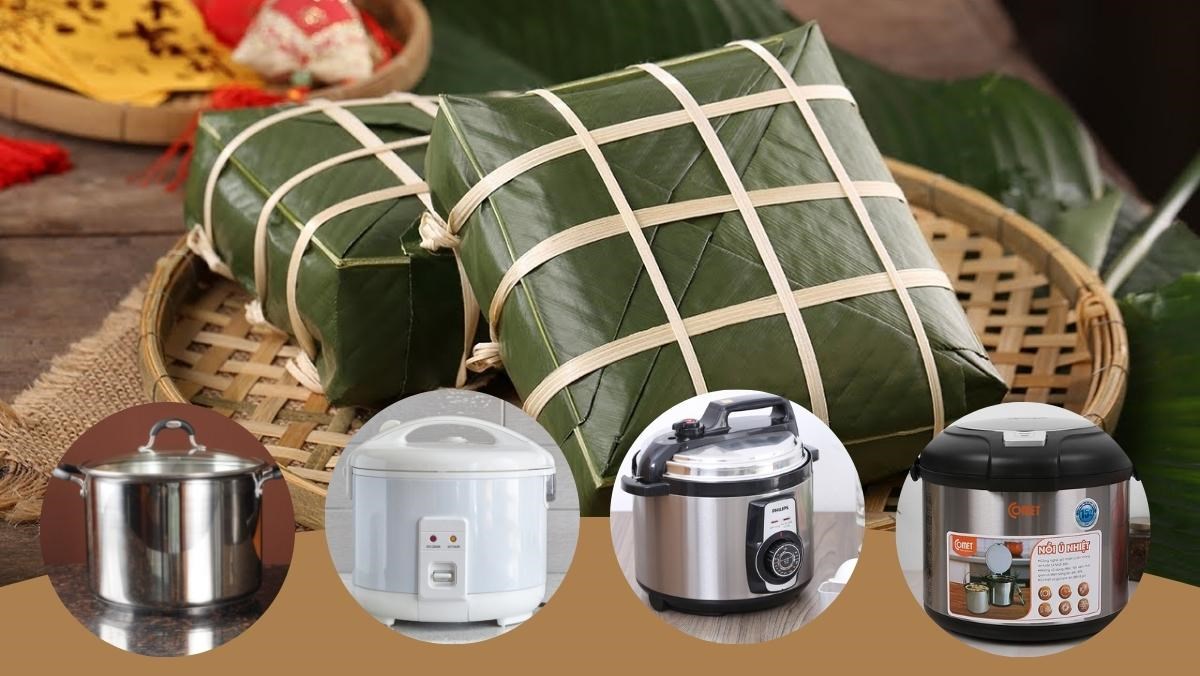 Pros and cons of making bánh chưng using pot, rice cooker, pressure