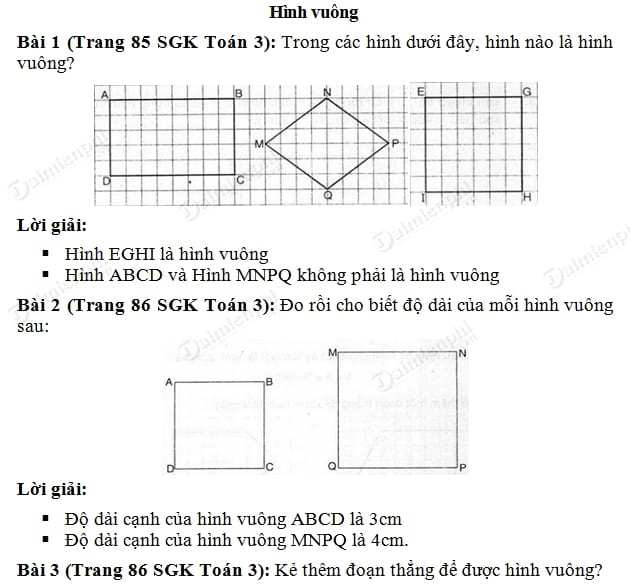 Toán lớp 3 trang 85: Hướng dẫn chi tiết và giải bài tập dễ hiểu