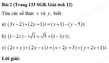 Bài 2 Trang 133 Toán 12 - Hướng Dẫn Chi Tiết và Đầy Đủ Nhất