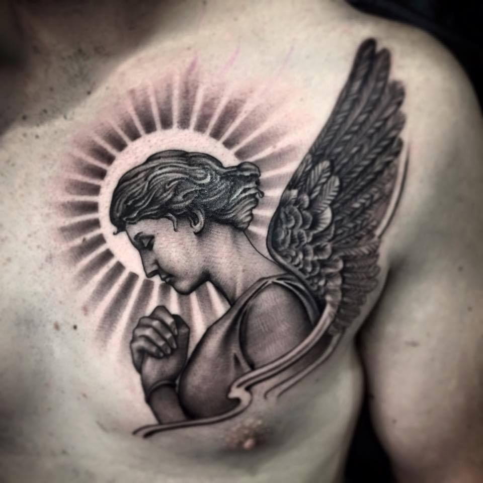 25 Magical Angel Tattoos That Will Transport You To Heaven