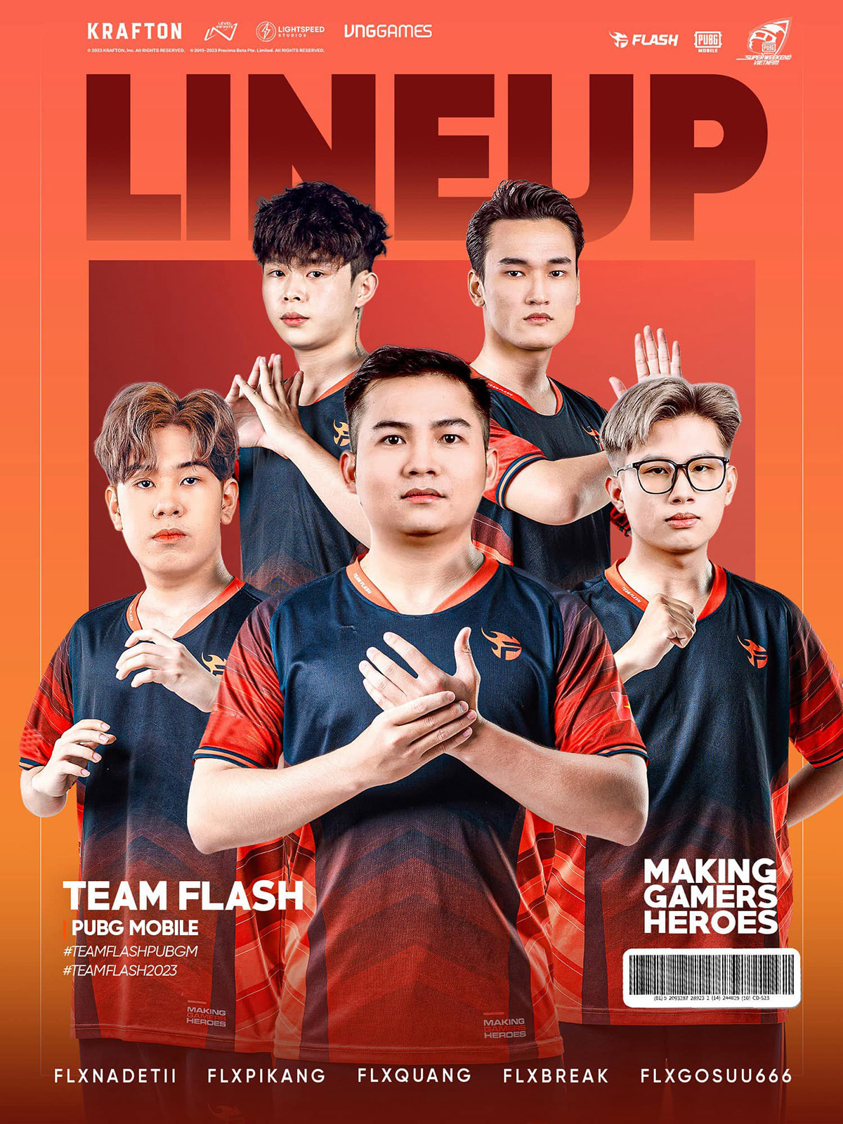 TEAM FLASH officially debuts in the PUBG Mobile Esports community