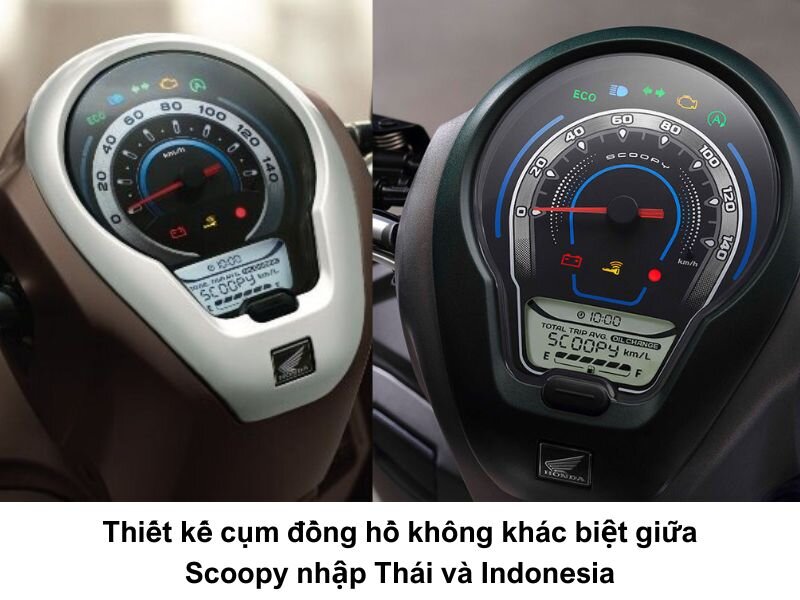 Đối chiếu sự khác biệt giữa Honda Scoopy nhập Thái Lan và Indonesia