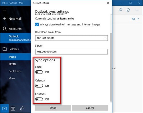 Fixing error 0X8500201 when syncing Email in Windows 10