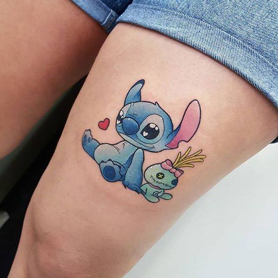 End of The Line Tattoo Studio - Coloured stitch and lilo all line work  healed thanks Lexi 🙂 by hayleyx | Facebook