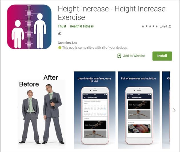 Top home height increase workout apps for teenagers