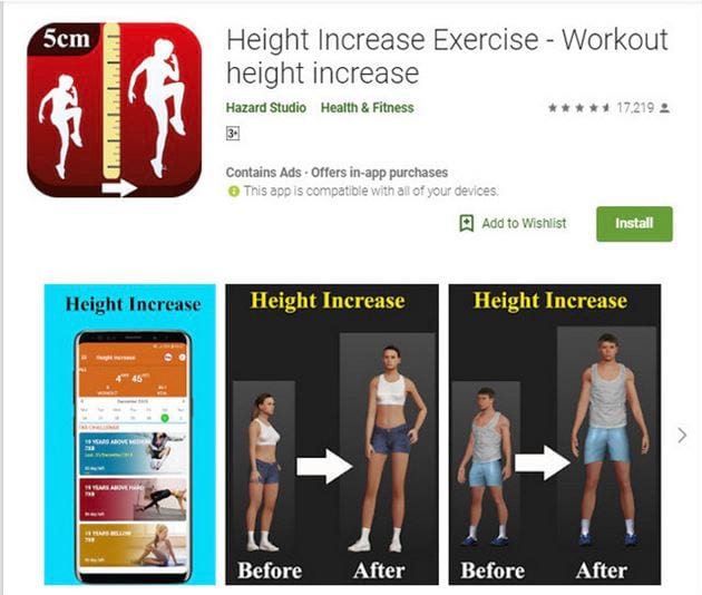 Top home height increase workout apps for teenagers