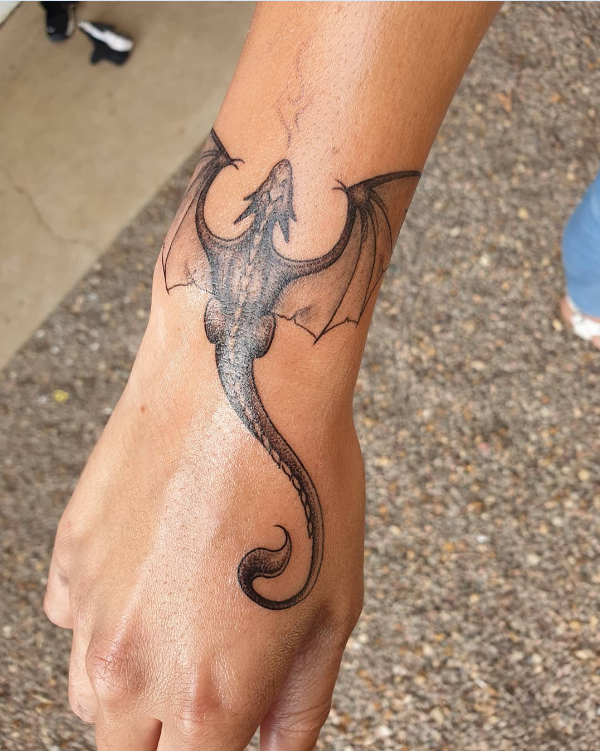 I'm tired of thinking of captions. Here's a dragon tattoo I did this week.  It's was fun, no one gets the western dragons anymore. I... | Instagram
