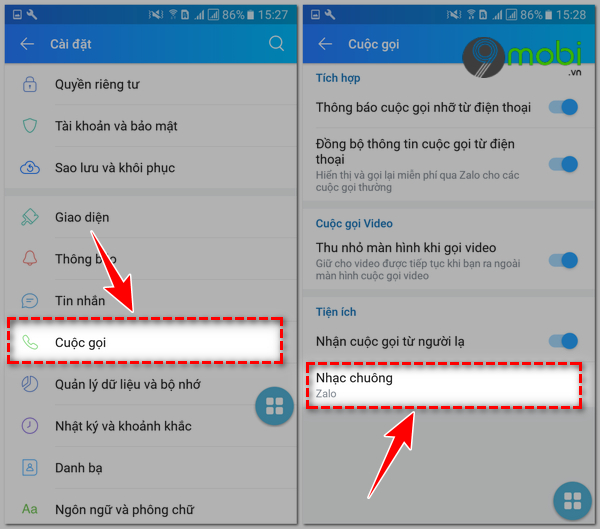 How to set Zalo ringtone, change Zalo call ringtone