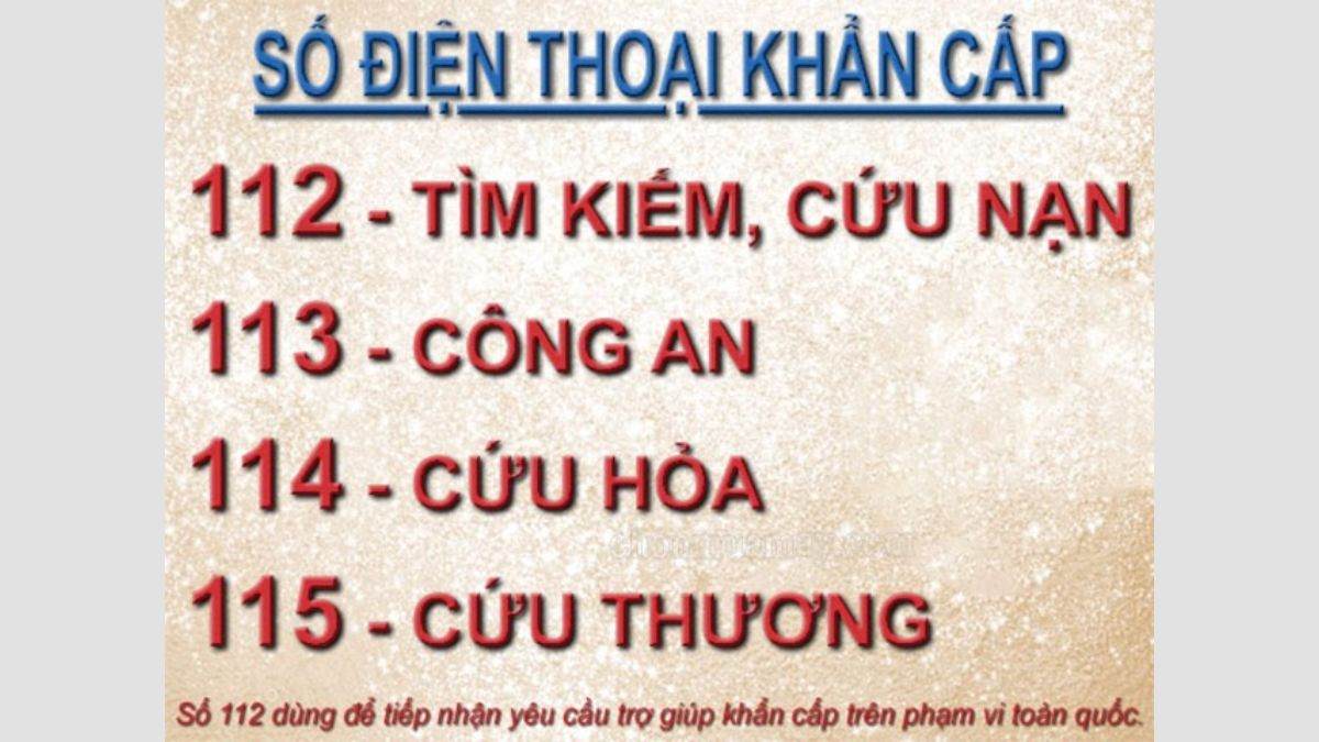 Số Điện Thoại Khẩn Cấp Tại Việt Nam