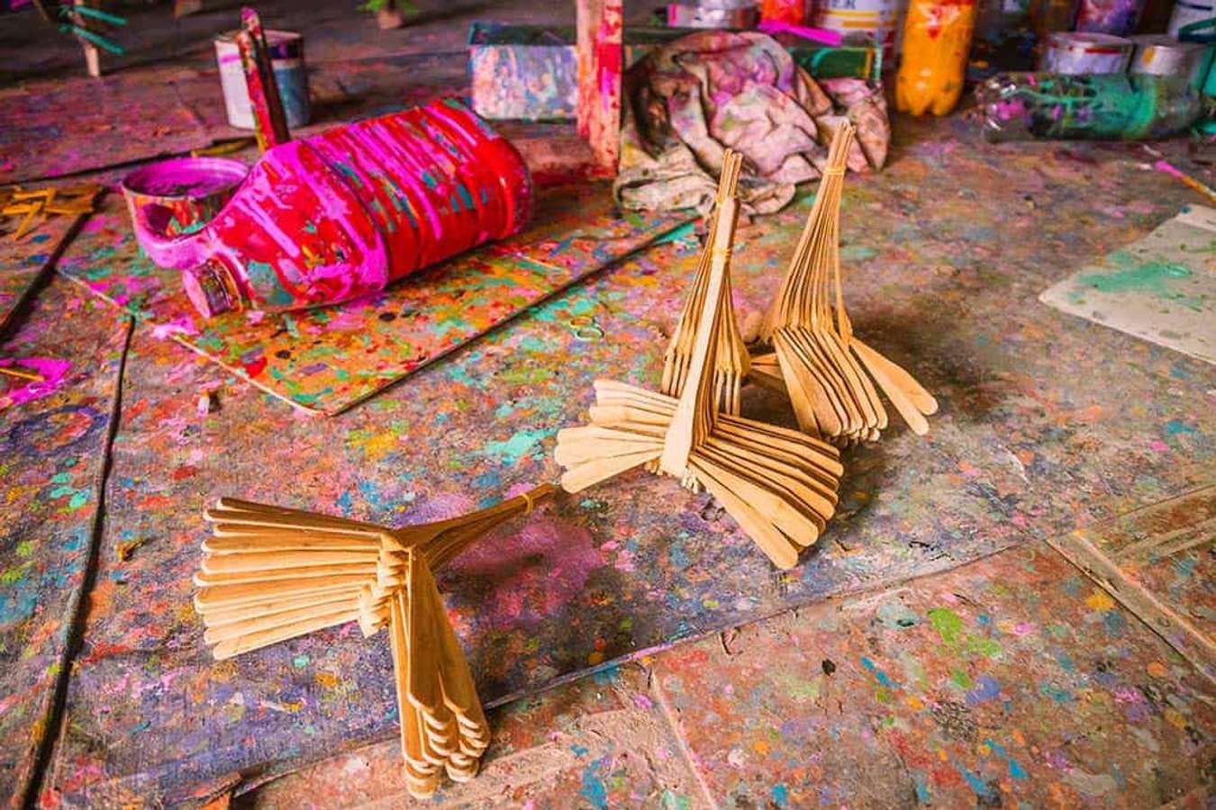 Behold The Dazzling Colorful Bamboo Dragonflies In Thach Xa Craft Village