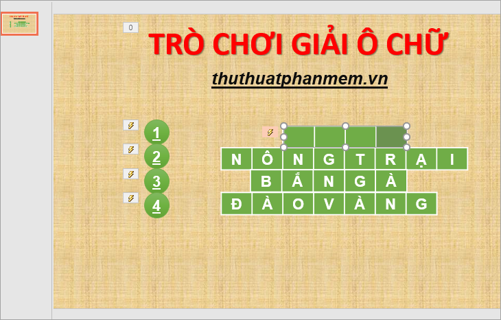 Cách làm trò chơi ô chữ trên Powerpoint 2007 - Hướng dẫn chi tiết và dễ hiểu