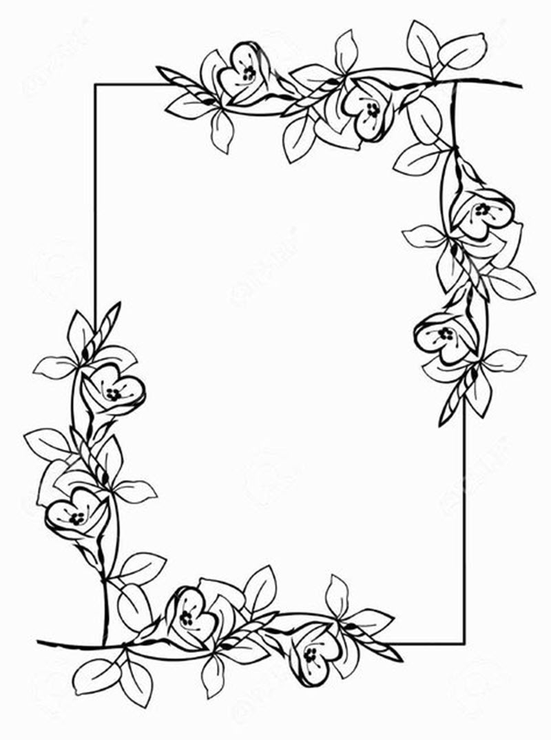 Simple Yet Beautiful Floral Corner Designs For A4 Paper