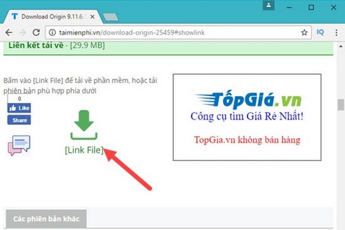 Step 3: After opening Origins, the first step in the installation ...