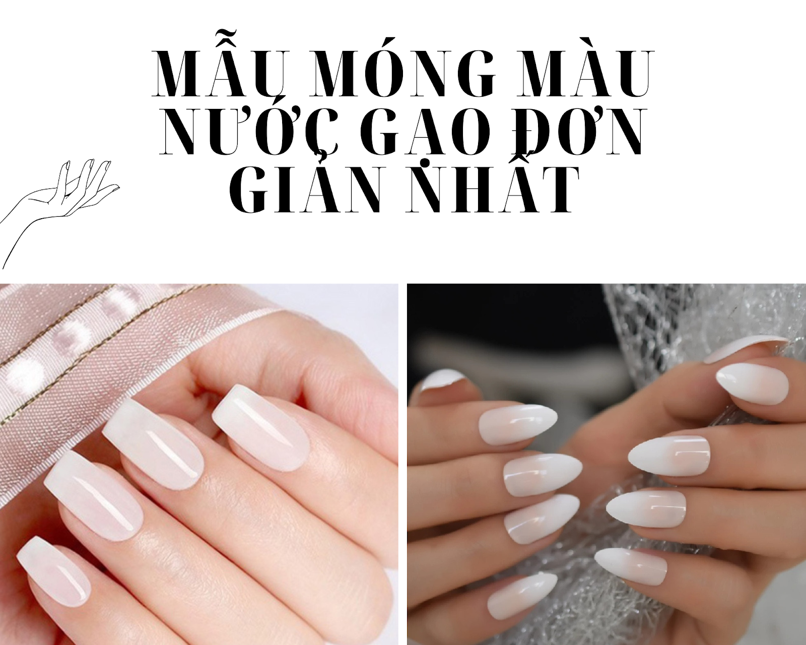 TOP 20 Beautiful, Simple, and Elegant White Rice Nail Designs in ...