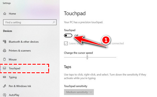 Disable HP touchpad, turning off HP laptop touchpad