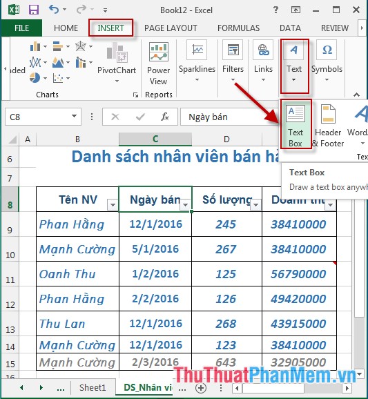 How to Insert Textboxes in Excel