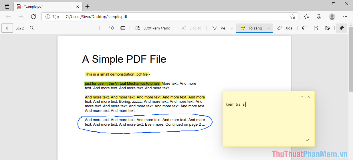 Editing, Marking, Annotating, and Underlining PDF Files with Microsoft Edge