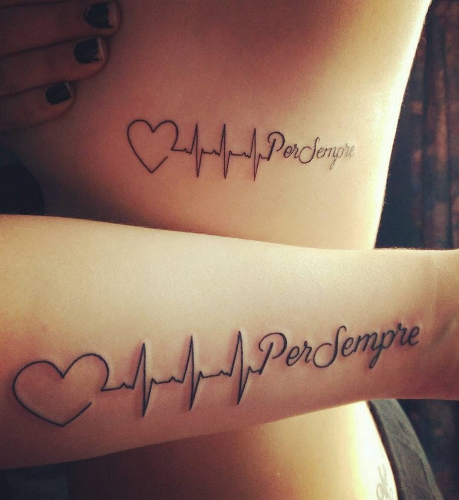 Maa Paa with Heartbeat Tattoo! Tattoo... - Ink Heart Tattoos | Facebook