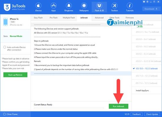 How to Jailbreak iPhone using 3uTools