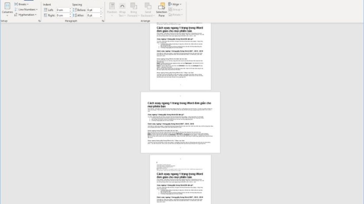 Rotate Page in Word