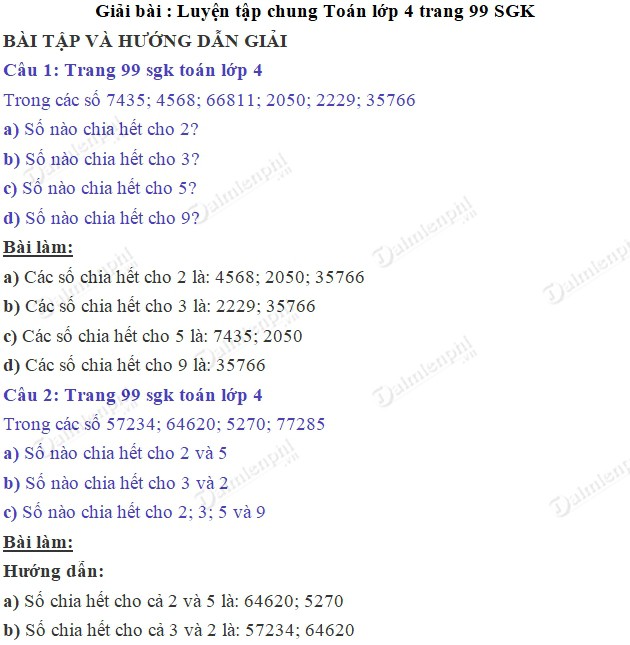 Giải Toán Lớp 5 Trang 99: Hướng Dẫn Chi Tiết và Lời Giải Dễ Hiểu