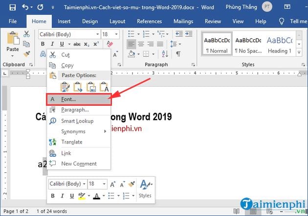 Mastering Exponents in Word 2019: How to Type Superscripts and Subscripts