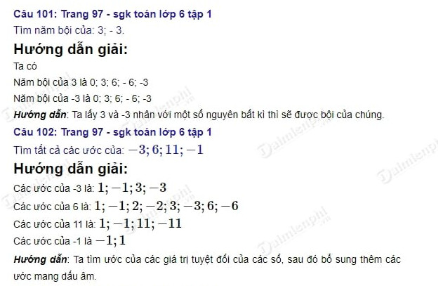 Toán Lớp 6 Trang 97 - Hướng Dẫn Giải Bài Tập Chi Tiết và Phân Tích Chuyên Sâu